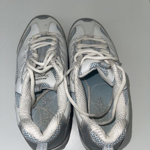 Sketchers Shape Ups Womens Walking Toning Shoe SN11803 White Blue Silver Sz 9.5 - Picture 5 of 10